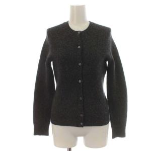 カーディガン カシミヤ混 ウール クルーネック S 160/84A グレー