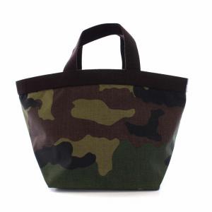 Hervé Chapelier コーデュラナイロン舟型トートM トートバッグ ハンドバッグ 迷彩 カモフラ カーキ ブラウン 茶 707W