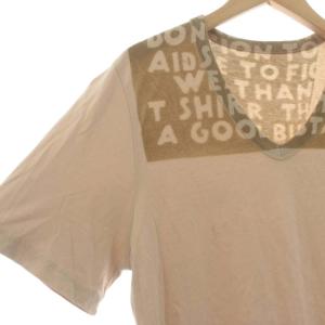 Maison Margiela AIDS T-shirt Tシャツ カットソー Vネック S32GC9986 半袖 S ベージュ
