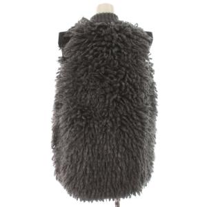 STELLA McCARTNEY ベスト ジップアップ ファー M グレー