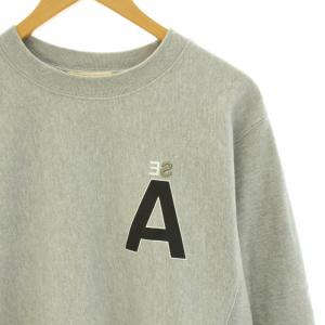 WIND AND SEA クルーネックスウェット トレーナー 裏起毛 長袖 ロゴプリント L グレー WDS-CS-236