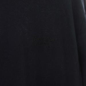 BLACK LABEL CRESTBRIDGE Tシャツ カットソー 刺繍 バックプリント 半袖 クルーネック 丸首 L 紺 ネイビー