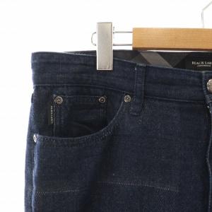 BLACK LABEL CRESTBRIDGE デニムパンツ ジーンズ ジップフライ チェック 82 L 紺 ネイビー