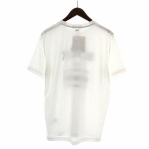 BLACK LABEL CRESTBRIDGE Tシャツ カットソー 半袖 クルーネック ロゴ プリント L 白 ホワイト 黒 ブラック