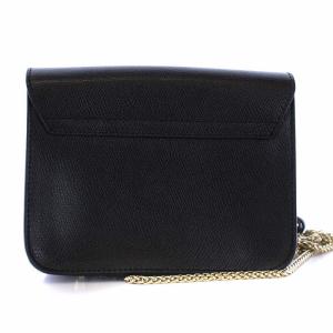 FURLA メトロポリス チェーンショルダーバッグ ポシェット レザー 黒 ブラック