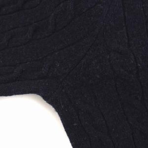 Brooks Brothers ニット セーター ケーブル編み Vネック 長袖 L 紺 ネイビー