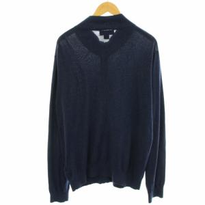 Brooks Brothers ニットカーディガン ジャケット ジップアップ 長袖 薄手 L 紺 ネイビー