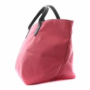 Hervé Chapelier レザーハンドル舟型トートM・コーデュラ トートバッグ ハンドバッグ ピンク 1407C