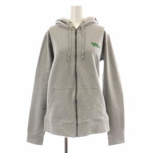 Patagonia パーカー ジップアップ 長袖 ロゴプリント M グレー 緑 グリーン