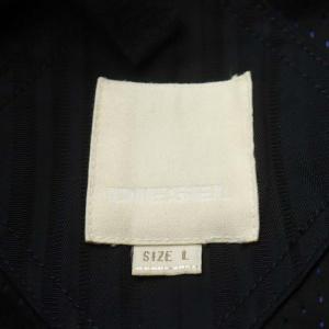 DIESEL ブルゾン ジャケット ジップアップ コットン L 黒 ブラック