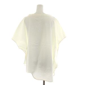 ENFOLD 17AW ランダム ヘム トップス ブラウス シャツ 半袖 プルオーバー 38 M 白 ホワイト 300AA230-0550