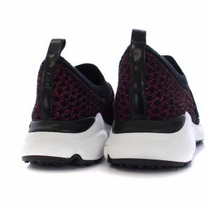 TOD'S ケイト ハイテクファブリック スニーカー ニット ラメ 36.5 ブラック パープル