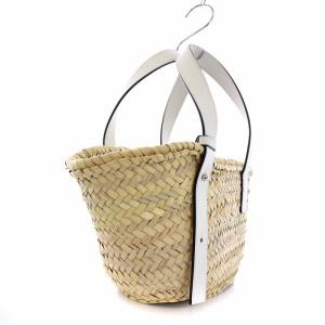 LOEWE トートバッグ カゴ ベージュ ホワイト