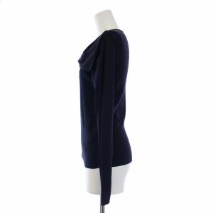 M'S GRACY ニット カットソー 長袖 リボン 38 M 紺 ネイビー