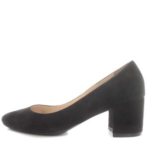 COLE HAAN パンプス スエード チャンキーヒール 7 24cm 黒 ブラック