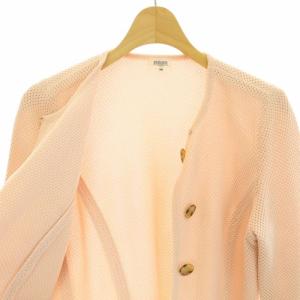 FOXEY BOUTIQUE ニットジャケット ノーカラー カーディガン アウター 38 S ピンク 11412