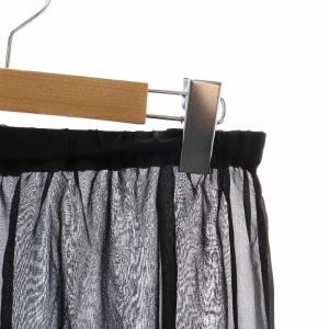 EVERYDAY I LIKE 23SS Sheer Maxi スカート フレアスカート ロング マキシ シアー シースルー 絹 シルク F 黒 ブラック