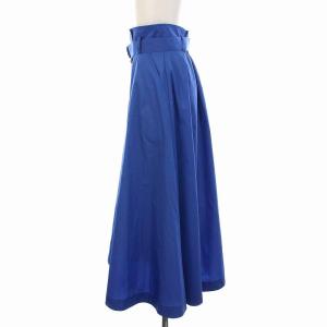 ANAYI 20SS フレア スカート ロング ベルト付き 36 S 青 ブルー