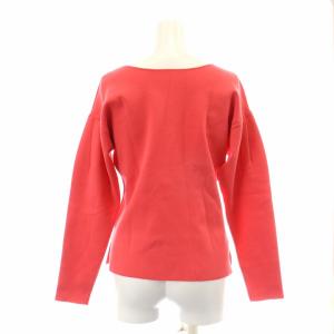 ANAYI 23SS レーヨンポリエステルフロンタブルプルオーバー ニット カットソー 長袖 Vネック 38 M ピンク 10231816710