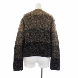 Martin Margiela 6 ここのえ ニットカーディガン 長袖 ジップアップ ウール M ベージュ ブラック 黒
