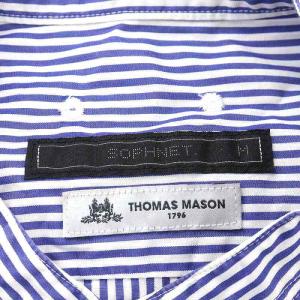 SOPHNET. × Thomas Mason THOMAS MASON BIG BAND COLLAR SHIRT シャツ ストライプ 長袖