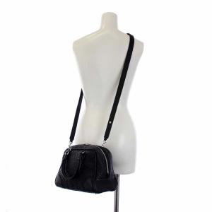 LOEWE アマソナ75 スモール リピートアナグラム 2WAY ハンドバッグ ショルダー レザー ブラック