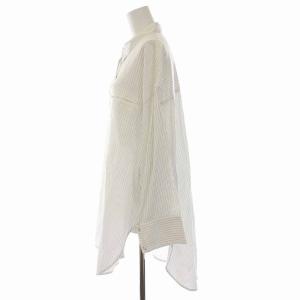 Spick&Span 21AW コットンサテンスーパールーズシャツ ブラウス オーバーサイズ 長袖 白 ホワイト