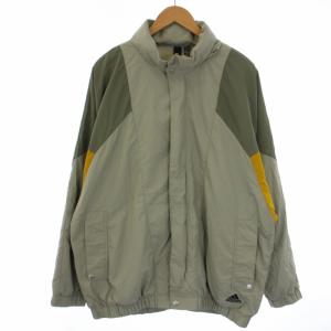 M MHS ウーブンジャケット ウインドアップジャケット ジップアップ ナイロン XL カーキ 黄 イエロー GE0385