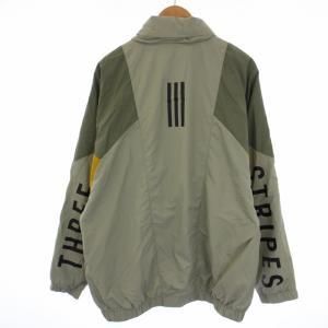 adidas M MHS ウーブンジャケット ウインドアップジャケット ジップアップ ナイロン XL カーキ 黄 イエロー GE0385