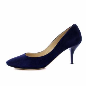 JIMMY CHOO 247MATCH ポインテッドトゥ パンプス ピンヒール ハイヒール スエード 36.5 23.5cm 紺 ネイビー