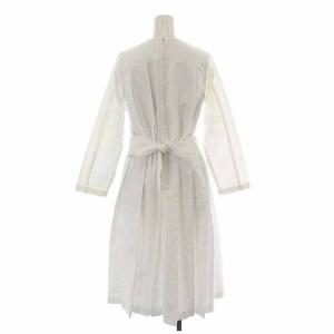 COMME des GARCONS GIRL プリーツワンピース ロング リボン 長袖 XS 白 ホワイト