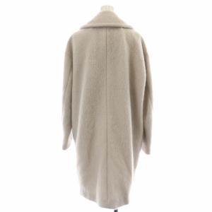 DRESSTERIOR チェスターコート ロング ダブル ウール モヘヤ混 36 S ライトグレー