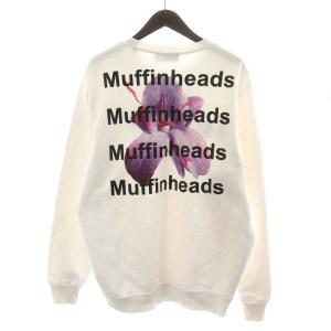 スウェット トレーナー 長袖 ロゴ コットン M 白 ホワイト