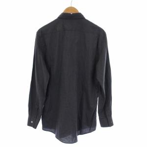 HERMES ボタンダウンシャツ 長袖 セリエボタン 40 L グレー