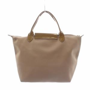 Longchamp ルプリアージュ DEPOSE トートバッグ ハンドバッグ ナイロン エナメル ベージュ