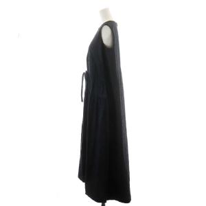 Drawer 19SS ワンピース ミモレ ロング ノースリーブ コットン ペイズリー柄 36 紺