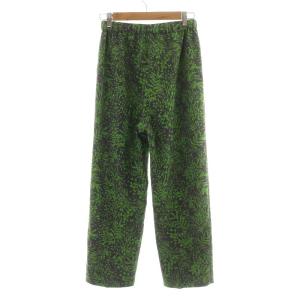 UNITED ARROWS 22SS ワイドパンツ イージーパンツ 総柄 36 S グレー 緑 グリーン