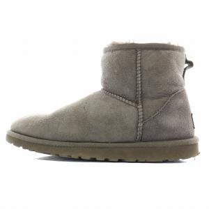 UGG australia クラシックミニ ムートンブーツ ショートブーツ スエード ボア 23.0cm グレー