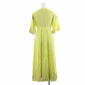 MYLAN 21SS Box Pleated Dress フレアワンピース リネン カシュクール Citrin