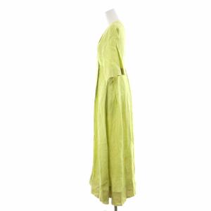 MYLAN 21SS Box Pleated Dress フレアワンピース リネン カシュクール Citrin