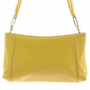 LOEWE ワンショルダーバッグ レザー アナグラム型押し 黄色 イエロー