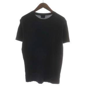 EMPORIO ARMANI Tシャツ カットソー 半袖 コットン ワッペン M 黒 ブラック