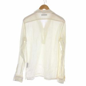 junhashimoto RELAX CAPRI SHIRTS リラックスカプリシャツ 長袖 プルオーバー リネン シルク 麻 絹 5 XL アイボリー