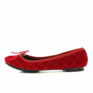 Repetto バレエシューズ フラットシューズ パンプス ラウンドトゥ ローヒール ベロア キルティング リボンモチーフ ビブラムソール
