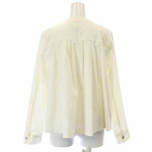 Leilian ノーカラージャケット ジップアップ ビジュー 大きいサイズ 13 XL 白 ホワイト