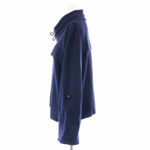 Leilian ジャケット ジップアップ 11 L 紺 ネイビー