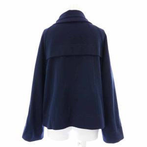 Leilian ジャケット ジップアップ 11 L 紺 ネイビー