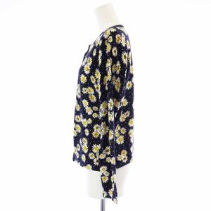 Leilian カーディガン 長袖 花柄 大きいサイズ 13 XL 黒 ブラック 白 ホワイト