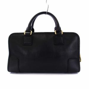 LOEWE アマソナ28 ハンドバッグ ボストンバッグ レザー アナグラム ブラック