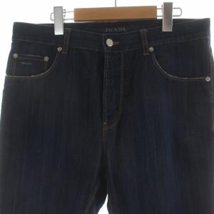 PRADA loose fit デニム ハーフパンツ ジーンズ ボタンフライ 32 L インディゴ